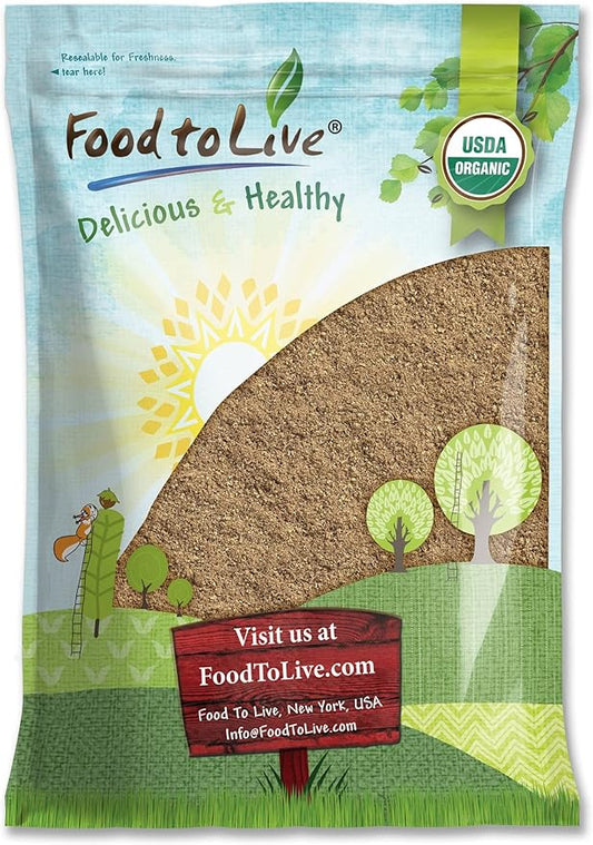 Food to Live Organic Psyllium Husk Powder, 5 Pounds — Non-GMO, Kosher, Ultra Fine, Unsweetened, Unflavored, Rich in Fiber, Natural Food Thickener, Great for Baking, Raw, Bulk, Vegan, Keto Friendly