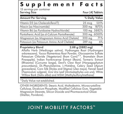 Michael's Health Naturopathic Programs Joint Mobility Factors - 60 Vegetarian Tablets - Essential Nutrients for Proper Joint Function - with Non-GMO Glucosamine Sulfate - Kosher - 15 Servings