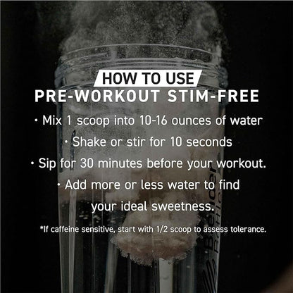 Kaged Stimulant Free Pre Workout Powder Fruit Punch Pre-Kaged Formulated with Creatine, Beta Alanine No Jitters 20 Servings