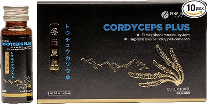 FINE JAPAN Cordyceps Plus: Premium Cordyceps Mushroom Extract and Macadamia Blend - Smart Drops Adaptogenic Mushrooms, Organic Mushroom Supplement for Energy & Immunity, Liquid Cordyceps (Pack of 10)