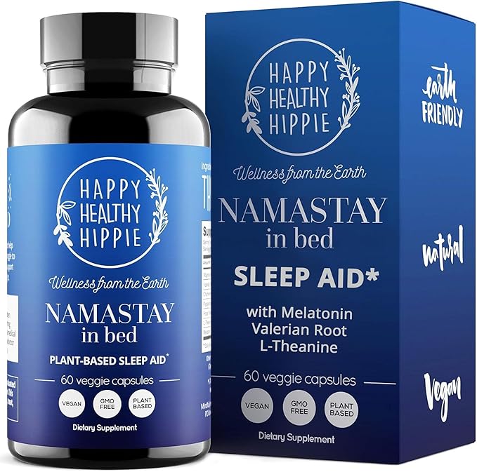 Natural Sleep Aid for Adults – Valerian Root Capsules, Melatonin 0.5mg, L Theanine Supplement, Chamomile, Passionflower, Magnolia Bark | Non-Groggy, Plant-Based Pills | 60 Ct