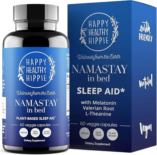 Natural Sleep Aid for Adults – Valerian Root Capsules, Melatonin 0.5mg, L Theanine Supplement, Chamomile, Passionflower, Magnolia Bark | Non-Groggy, Plant-Based Pills | 60 Ct