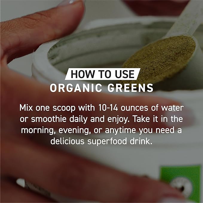 Kaged Organic Greens Superfood Powder, Outlive100 Berry, Supergreens, Apple Cider Vinegar, Ashwagandha, 30 Servings
