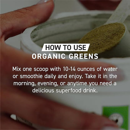Kaged Organic Greens Superfood Powder, Outlive100 Berry, Supergreens, Apple Cider Vinegar, Ashwagandha, 30 Servings