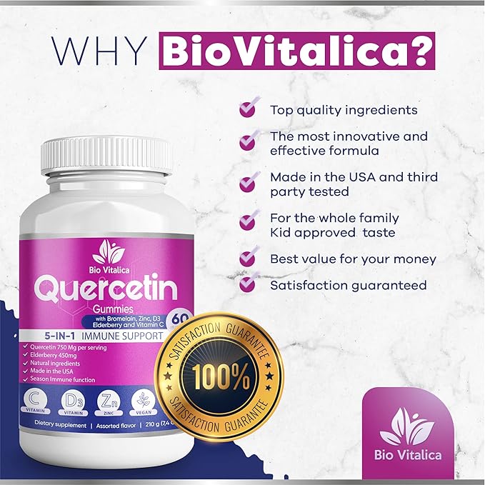 BIO VITALICA (Bundle) Sea Moss Elderberry & Quercetin & Sea Moss Ashwagandha Gummies BioVitalica