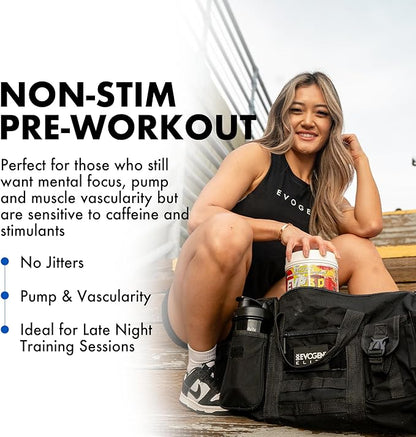 Evogen EVP 3D - Stim Free Pre Workout Powder for Men & Women | Sugar Free Non Stim Preworkout with Beta Alanine and Creatine for Energy & Pump | Strawberry Lemonade | 40 Servings