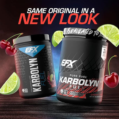 EFX Sports Karbolyn Fuel | Fast-Absorbing Carbohydrate Powder | Carb Load, Sustained Energy, Quick Recovery | Stimulant Free | 19 Servings (Cherry Limeade)