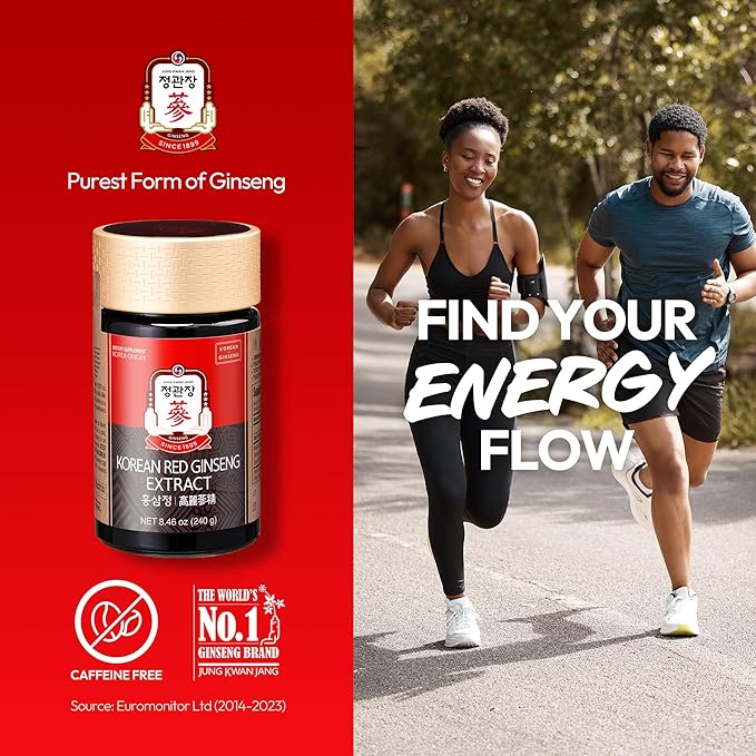 Renewed Korean Red Ginseng Extract Paste (Hong SAM JUNG) - Panax Ginseng Adaptogen Supplements - Energy Boost & Immune Support, Caffeine Free & Gluten Free (240g, 8.47 oz)