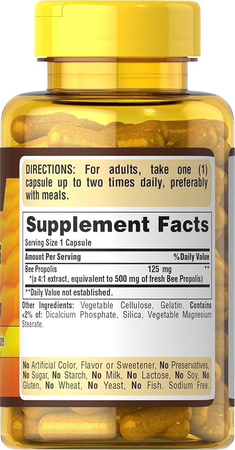 Puritans Pride Bee Propolis 500 Mg, 100 Count