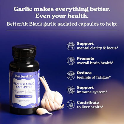 Aged Black Garlic Capsules | Helps Promotes Immune Health | Supports High Absorption - 30 Capsules