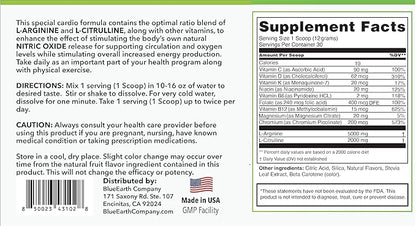 L-Arginine 5000mg + L-Citrulline 2000mg Complex Powder Supplement - Nitric Oxide Booster - Heart Health, Circulation, Energy & Endurance - 30 Servings (Pineapple)