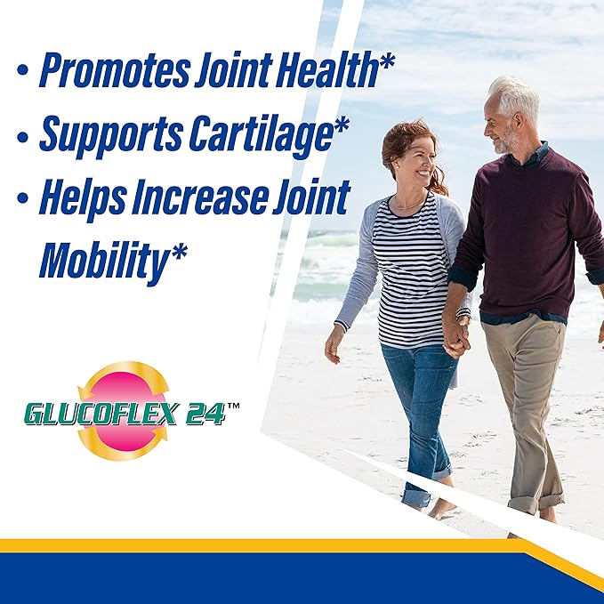 Glucosamine & Chondroitin Sulfate with MSM, 24 Hour Joint Support, Healthy Bones, Supports Healthy Mobility, 30 Servings, 120 Count