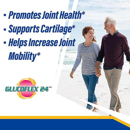 Glucosamine & Chondroitin Sulfate with MSM, 24 Hour Joint Support, Healthy Bones, Supports Healthy Mobility, 30 Servings, 120 Count