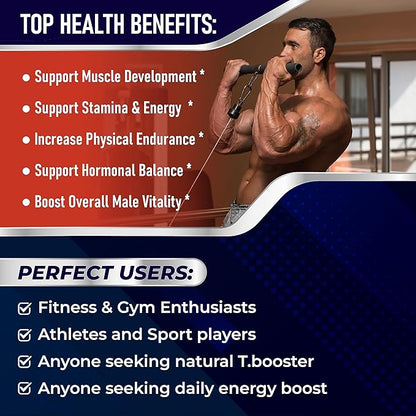 Maca Root Supplement - Advanced 12-in-1 Formula with Ashwagandha, Fenugreek, Panax Ginseng for Muscle Growth, Stamina and Performance - Made in The USA (90 Count (Pack of 1))