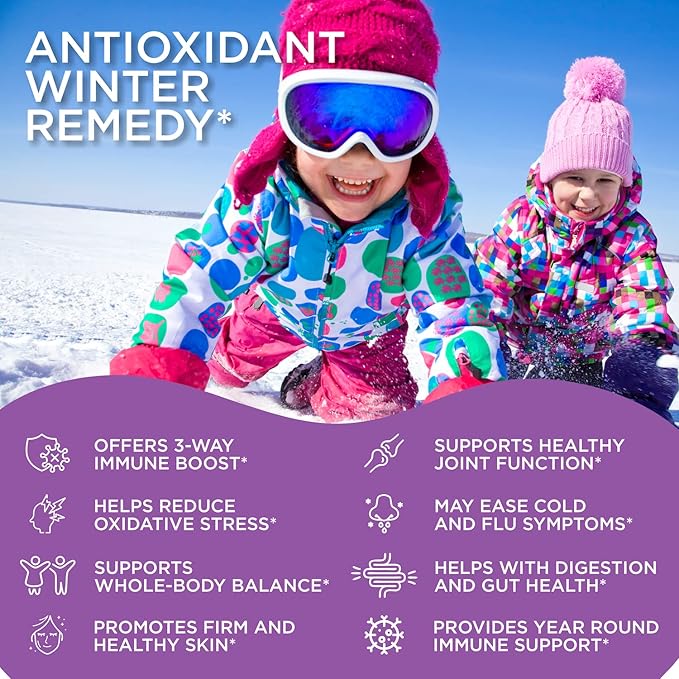 Kids Vitamins, Elderberry Gummies for Kids, Kids Zinc Supplements & Kids Vitamin C: Kids Immune Support Vitamins, Bone, Brain, Lung, Skin | Kids Elderberry Gummies Vegan, Gluten Free, Non-GMO (2)