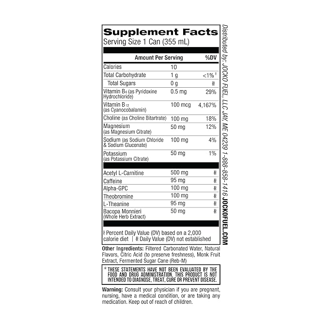Jocko GO Energy Drink (Afterburner Orange) - KETO, Vitamin B12, Vitamin B6, Electrolytes, L Theanine, Magnesium- Energy Boost, Sugar Free Nootropic Monk Fruit Blend - 12 Pack