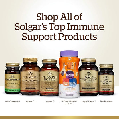 Solgar Vitamin C 1000 mg, 100 Vegetable Capsules - Antioxidant & Immune Support - Overall Health - Healthy Skin & Joints - Bioflavonoids Supplement - Non-GMO, Vegan, Gluten Free, Kosher - 100 Servings