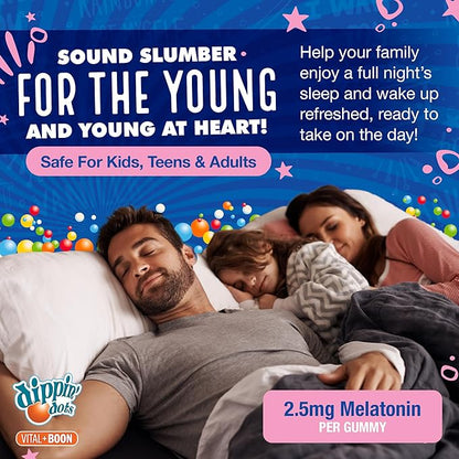 Melatonin Sleep Support Gummies (60 Count) Strawberry Sunset Creme Flavor Chews | 2.5mg Per Gummy Sleep Supplement for Children and Adults | Supplement for Faster Faster & Longer Sleep