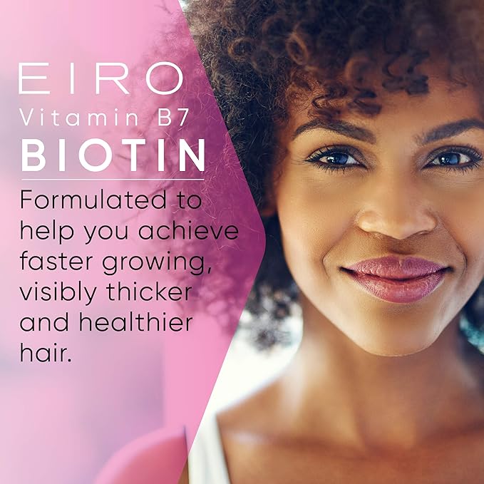 EIRO Biotin Liquid Drops | 6000mcg per serving | Healthier, Stronger, Faster - Hair & Nails | Superior Absorption