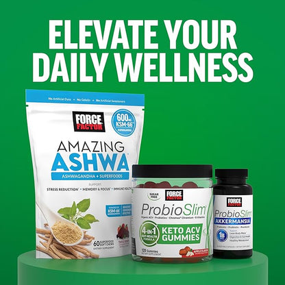 Force Factor Smarter Greens Daily Wellness Powder, Greens Superfood Powder to Support Gut Health, Bloating & Digestion, with 40+ Superfoods, 125 Million CFUs of Probiotics, Citrus Flavor, 30 Servings