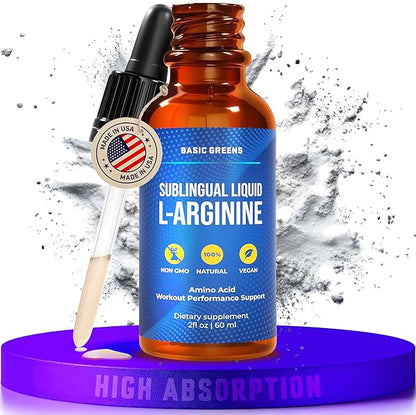 L Arginine Liquid - L-Arginine Supplement for Men and Women with Nitric Oxide Precursor, L Arginine Supplement