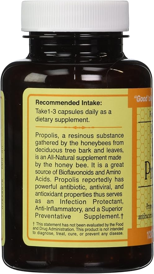 Durham's Bee Propolis 500mg 120 Capsules