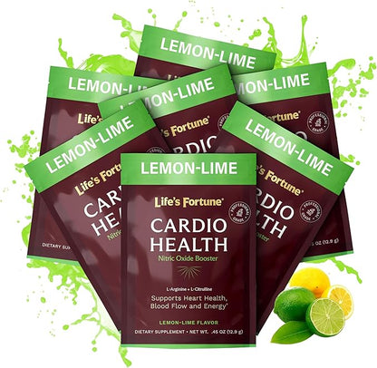 Life's Fortune L Arginine L Citrulline Supplement Powder - High Potency Nitric Oxide Supplement Booster with Natural Lemon Lime Flavor, 7 Servings (Pack of 1)