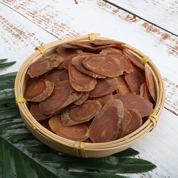 Wild Organic Korean Ginseng Red Panax Dried Korean Red Ginseng Roots Slice Red Ginseng Tablets 15 Years (250 g(0.55 Pound))
