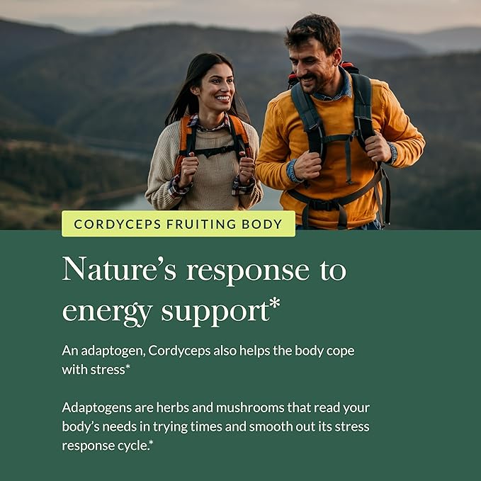 Gaia Herbs Cordyceps Mushroom - Energy Support Supplement for Sustaining Energy, Endurance, and Stamina - with Organic Cordyceps Mushroom - 40 Vegan Liquid Phyto-Capsules (40-Day Supply)