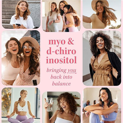 Myo-Inositol & D-Chiro Inositol for Hormone Balance for Women | Microbeadlets to Regulate Menstrual Cycle & Support Ovarian Health | 40:1 Ratio Myo & D Chiro | Non-GMO | 120 Ct (2 Month Supply)