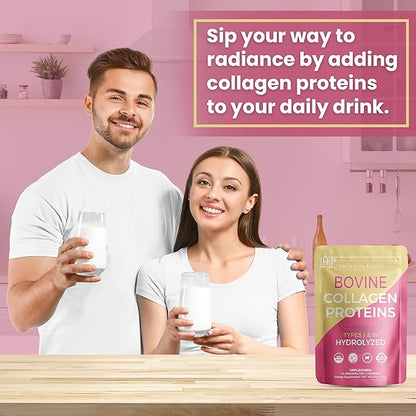 Healthy Living Proteins - Hydrolyzed Bovine - Protein Collagen Type 1 & 3 Unflavored -Collagen Powder - Grass Fed, Pastured Rasied - Bovine Peptides - Keto & Paleo - Gluten Free (Unflavored 16 oz)