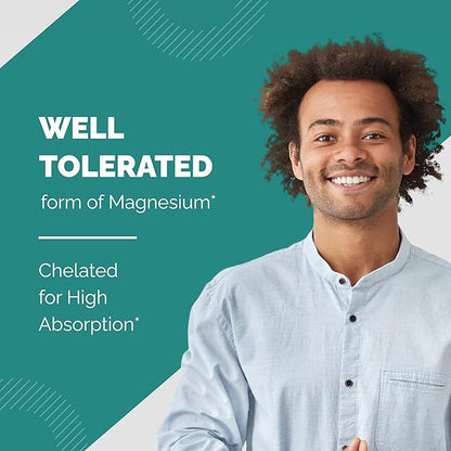 Sandhu's Magnesium Glycinate with Quercetin Capsules for Men & Women | Supports Immunity, Bone Health and Quality Sleep | 360 Count