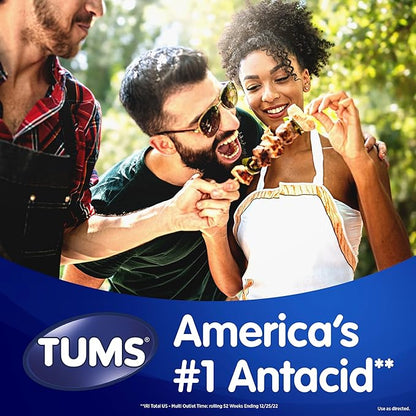 TUMS Chewy Bites Chewable Antacid Tablets for Ultra Strength Heartburn Relief, Great for a Summer BBQ- Mixed Fruit - 200 Count