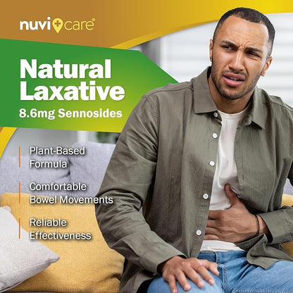 Senna Laxative Tablets 8.6 mg – Natural Senna Leaf Laxative for Occasional Constipation Relief, Compare to Senokot, Gentle Vegetable Laxatives, 200 Count