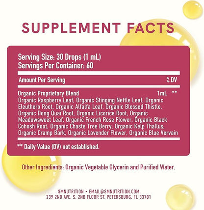 Hormone Balance Liquid Drops | with Black Cohosh, Stinging Nettle, Red Raspberry Leaf, Chasteberry & More | Menopause, Hot Flash, & PMS Relief Menstrual Herbal Support Tincture | Vegan Formula | 2oz