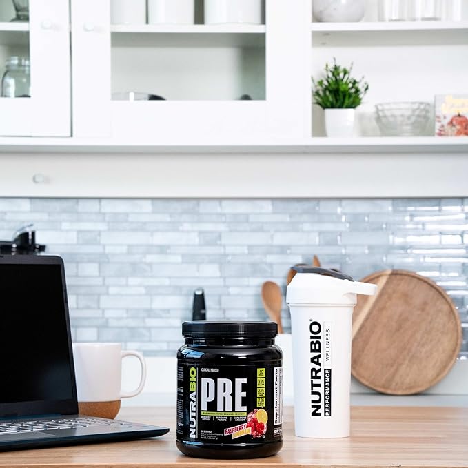 NutraBio PRE Workout Powder - Old Formula- Sustained Energy, Mental Focus, Endurance - Beta Alanine, Creatine, Caffeine, Electrolytes - 20 Servings - Raspberry Lemonade