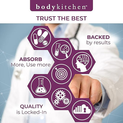 Body Kitchen Youthful Beauty Advanced, Collagen Peptides Powder for Beautiful Hair Skin Nails, Resveratrol and Hyaluronic Acid for Anti-Aging & Antioxidant Support, Grass Fed (Pack of 1)