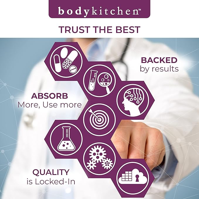 Body Kitchen Youthful Beauty Advanced, Collagen Peptides Powder for Beautiful Hair Skin Nails, Resveratrol and Hyaluronic Acid for Anti-Aging & Antioxidant Support, Grass Fed (Pack of 1)