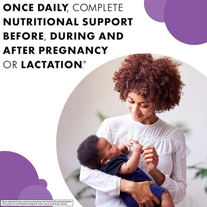 BlueBonnet Nutrition Ladies’ One Prenatal Whole Food-Based Multiple, Daily Nutrition*, Prenatal & Postnatal Health*, Non-GMO, Kosher, Gluten-Free, Soy-Free, 30 Vegetable Capsules, 30 Servings