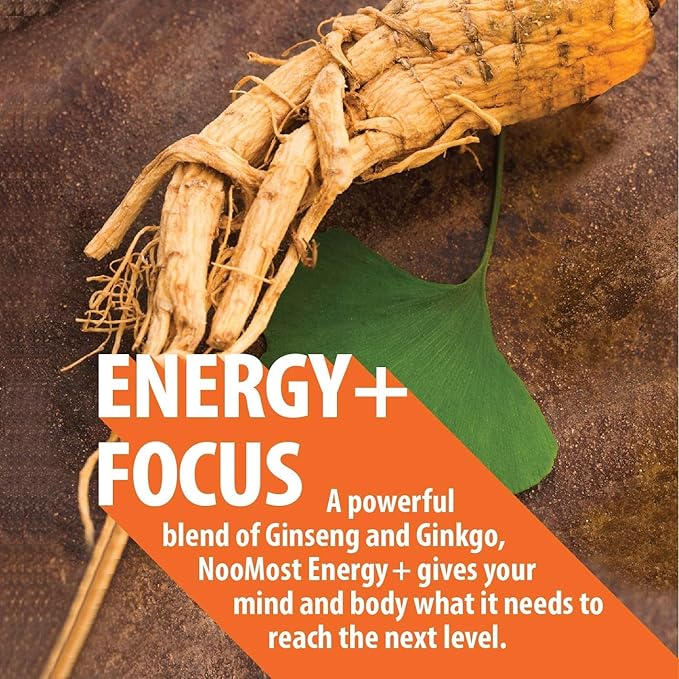 Authentic Korean Red Panax Ginseng + Ginkgo Biloba, 120 Vegan Capsules, Ginseng Root Extract Powder 1000mg (10% Ginsenosides) + Gingko Biloba 60mg, Energy and Focus Pills for Men and Women