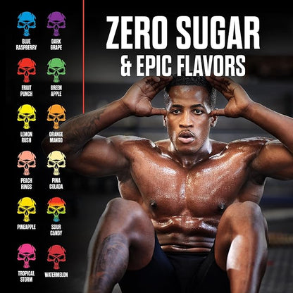 JNX Sports The Curse! Pre Workout Powder - Green Apple 50 Servings | Preworkout: Boost Strength, Energy + Focus for Men & Women | Caffeine, Beta-Alanine, Creatine & L-Citrulline