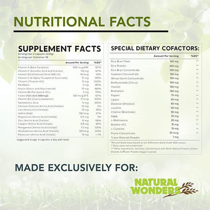Natural Wonders Life Mate – Multivitamin Supplement | Prenatal Multi-Vitamins for Women with Nutritional and Immune Support | Energy Supplements for Men & Women (120 Capsules)