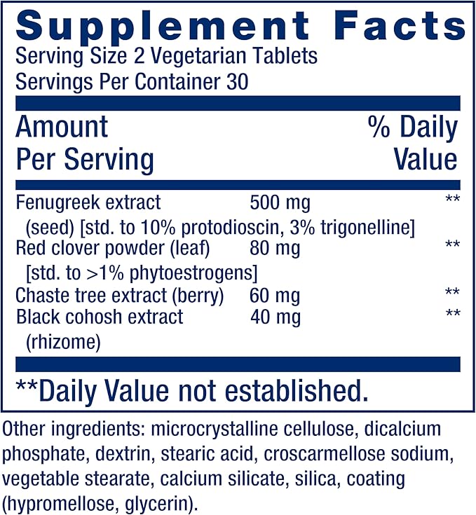 Life Extension Estrogen Balance Elite, Menopause Support Supplement, Hormone Balance, hot Flashes, Night Sweats, Vaginal Dryness, Gluten-Free, Non-GMO, Vegetarian, 60 Tablets.