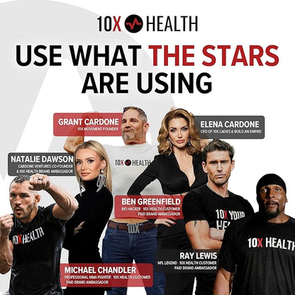 10X Health TMG Supplements - Trimethylglycine Supplement for Liver Support, Heart Wellness, Energy, Homocysteine Levels - TMG Capsules with Betaine Anhydrous - Non-GMO & Gluten-Free - 60 Capsules