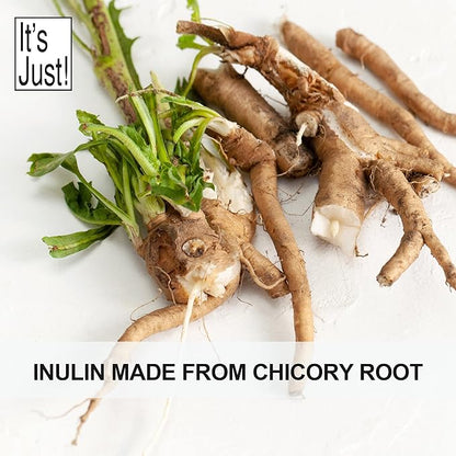 It's Just! - Inulin Prebiotic Fiber, Water Soluble, Chicory Root Powder, Promotes Gut Health, Made in USA, Proudct of Belgium, Vegan/Keto Friendly