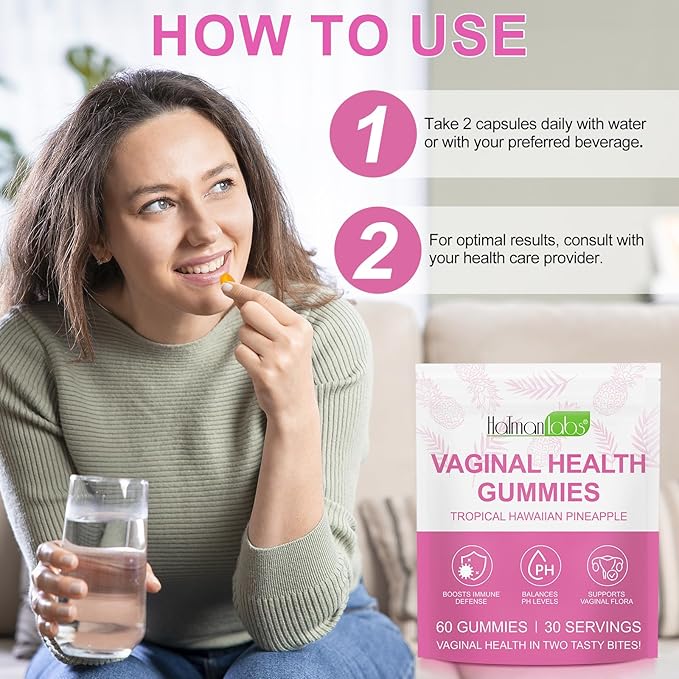 2 Pack Vaginal Probiotics Health Gummies, Premium Feminine Balance Gummies, Probiotic Gummies for Prenatal & Postnatal Women, Revitalize Vaginal Health, Immune Defense, Optimize PH Balance