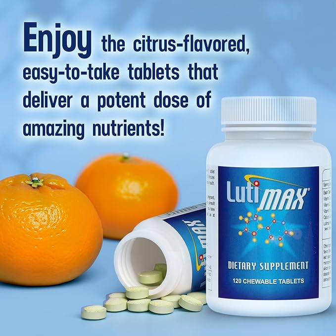 Lutimax Luteolin Complex w/Rutin - Immune Support Brain Supplements - Bioflavonoids w/Vitamin C, D & E for Joint, Muscle, & Dietary Issues - Antioxidants Supplement w/Immune Support - 120 Tablets