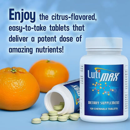 Lutimax Luteolin Complex w/Rutin - Immune Support Brain Supplements - Bioflavonoids w/Vitamin C, D & E for Joint, Muscle, & Dietary Issues - Antioxidants Supplement w/Immune Support - 120 Tablets