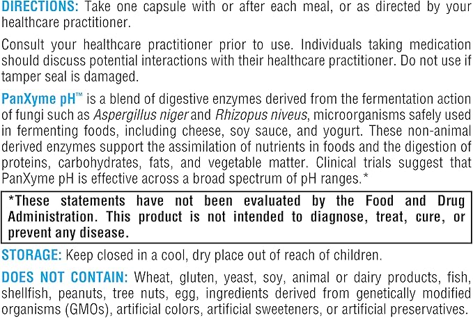 XYMOGEN PanXyme pH - Digestive Enzymes for Gut Health - Amylase, Lipase, and Protease Enzyme Supplement - Gut Health Supplements for Digestion Support - Gluten Free + Vegan (90 Capsules)