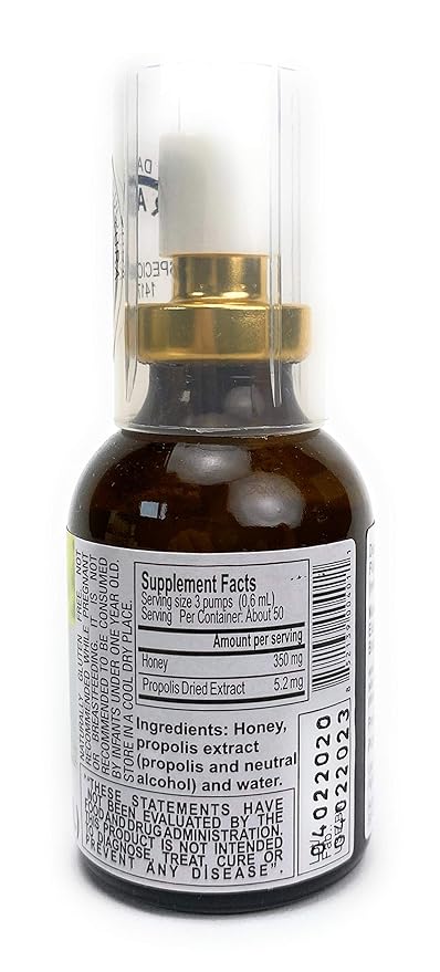 Brazilian Green Bee Propolis and Rain Forest Honey Oral Spray, 12 Bottle Pack